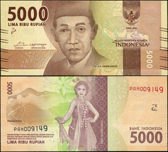 Indonesia. Banknote 5000 rupees. 2016. Unc. Paper. Cat# P.156a - £1.49 GBP