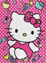 Hello Kitty Kids Girls Sanrio Raschel Blanket Softy &amp; Warm TWIN(60”x80”) - £35.60 GBP