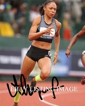 Allyson Felix Autographed Signed Auto 8x10 Rp Photo Olympics Gold Medalist Speed - £14.93 GBP