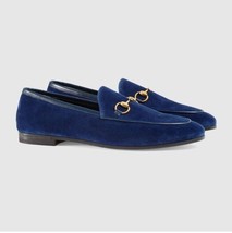 Gucci Jordaan Blue Velvet Women&#39;s Loafer Size EU 36 - £348.83 GBP