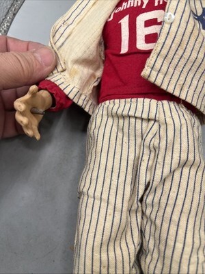 Vintage Rosko Johnny Hero Doll Action Figure 1960's RARE Yankees Baseball 13” Item image 15