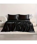 4pcs Satin Bed Sheet Set Cooling Hypoallergenic Fade &amp; Shrink Resistant - €18,03 EUR+