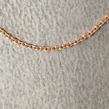 Women&#39;s Necklace 18k Rose Gold Cable Chain Length 15.67 inch Width 0.84 mm - £128.79 GBP
