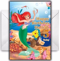 The Little Mermaid Ariel Personalised Birthday / Christmas / Card - Disney - £3.32 GBP