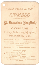 Hospital Saint Barnabas New York Casino Rink Ticket Antique Dance Card - £24.83 GBP