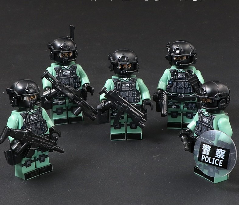 6pcs Hong Kong PTU Policeman Minifigures