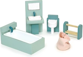 Wooden Dollhouse Furniture Set-Excellent Bathroom: Enhance, Ages 3 And Up. - $46.71 CAD