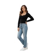 Abercrombie & Fitch Sweetheart Neckline Crop Black Sweater Size XS - $34.65