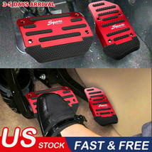 2  Red Non-Slip Automatic Gas Brake Foot Pedal Pad Cover Car Accessories Parts - £15.71 GBP