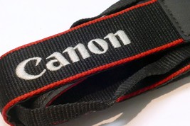 Canon EOS Digital Rebel Camera Neck Shoulder Strap Black /Red 1&quot; very na... - £16.06 GBP