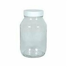 32 oz. Clear Curved-Shoulder Jar with Lid 12 count - £35.09 GBP