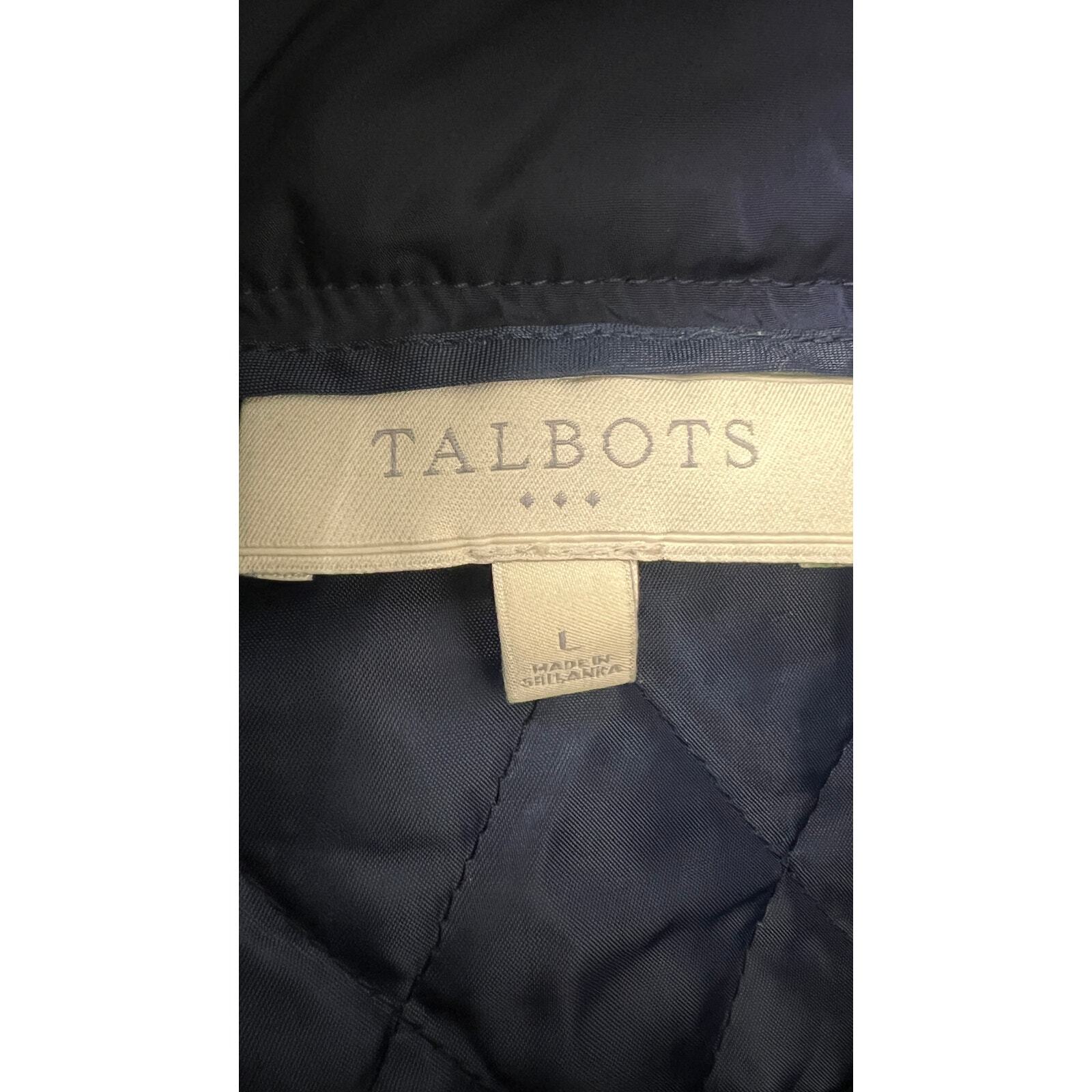 Talbots L Navy Quilted Zip Vest – Classic Lightweight Layer Item image 5