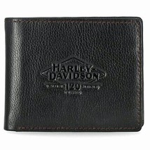 Harley-Davidson Men&#39;s 120th Anniversary Vintage Bi-Fold Wallet - £61.82 GBP