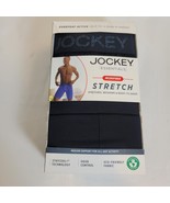 Jockey Essentials Men Microfiber 3-Pk Long-Leg Boxer Briefs Underwear 3XL Black - $16.12 CAD