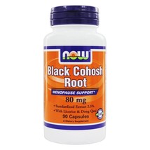 NOW Foods Black Cohosh Standardized with Licorice &amp; Dong Quai 80 mg., 90 Capsule - £9.43 GBP