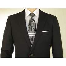 Men's RENOIR Classic Blazer Jacket 100% Wool Single breasted Notch 509-1 Black image 9
