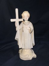 Vintage Saint John With Cross Figurine Carol Price 846 8” REPAIRED - $12.11