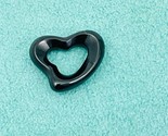 Tiffany Black Jade Open Heart Carved Stone  Pendant Charm by Elsa Peretti - £183.62 GBP