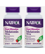 2x Natrol Melatonin 10mg Fast Dissolve Tablets - Strawberry Flavor, 60 C... - $511.17 MXN