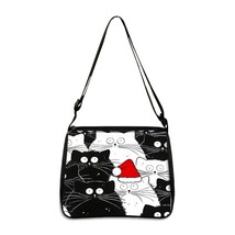 Funny Cat Cosplay Mona Lisa Messenger Bag Women Handbag Canvas Underarm Shoulder - £19.62 GBP