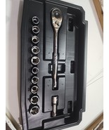 Husky 13 Piece Ratchet Socket Set MM SAE  15 16 17 18 19 W Tray 9/16 5/8... - €42,03 EUR