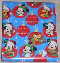 Disney Mickey Mouse Pluto Kids Christmas Wrapping Paper 20 sq ft Folded - £3.15 GBP