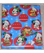 Disney Mickey Mouse Pluto Kids Christmas Wrapping Paper 20 sq ft Folded - £3.19 GBP