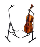 PAITITI Adjustable Foldable Stand for Cello with Hook for Bow - Black - £79.67 GBP