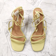 Summer Women Sandals Band Vintage Thin Heels Square Toe High Heels Transparent S - £38.89 GBP