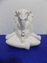 NEW Ceramic Ganesha Elephant Figurine Statue Sculptures Zen Hindu Buddha Yoga  - £13.04 GBP