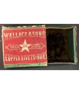 Wallace antique advertising vintage box copper rivets - $266.55 MXN