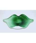 STUNNING MURANO ITALY ART GLASS CASED GREEN WHITE GOLD AVENTURINE 9 1/2&quot;... - $65.87 CAD