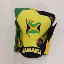 Parquet Jamaica Men's Back Strap Yellow  Baseball Cap Hat + Jamaica Flag Bandana image 2