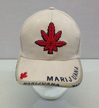 Canadian Marijuana Cotton  Off White  Strap Back One Size Spellout Ball Cap    - $12.76