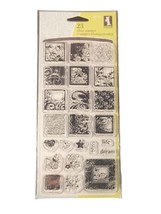 Inkadinkado Clear Stamps Flourishes Small Squares Bliss Life Dream Set o... - $12.82