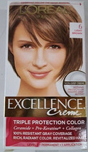 L&#39;Oreal Paris Excellence Creme Hair Color, Light Brown 6, open box - £7.87 GBP