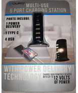 Aduro Multi-Use USB 6 Port Charging Tower Station Power Type PD, Type C(RA) - £15.75 GBP