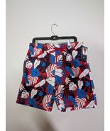 US Polo Assn. Mens Swim Trunks Red White Blue Size L Elastic Waist w/Tie... - $26.89 CAD