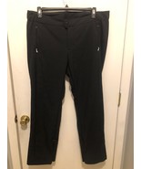 Lands End Womens SZ 16 Black Snow Rain Outdoor Pants Polyester Blend 40X30 - $337.11 MXN