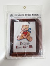 Needle Magic Inc 1851&quot;Please Bear With Me&quot; Counted Cross Stitch 5x7 (BRAND NEW) - £2.08 GBP