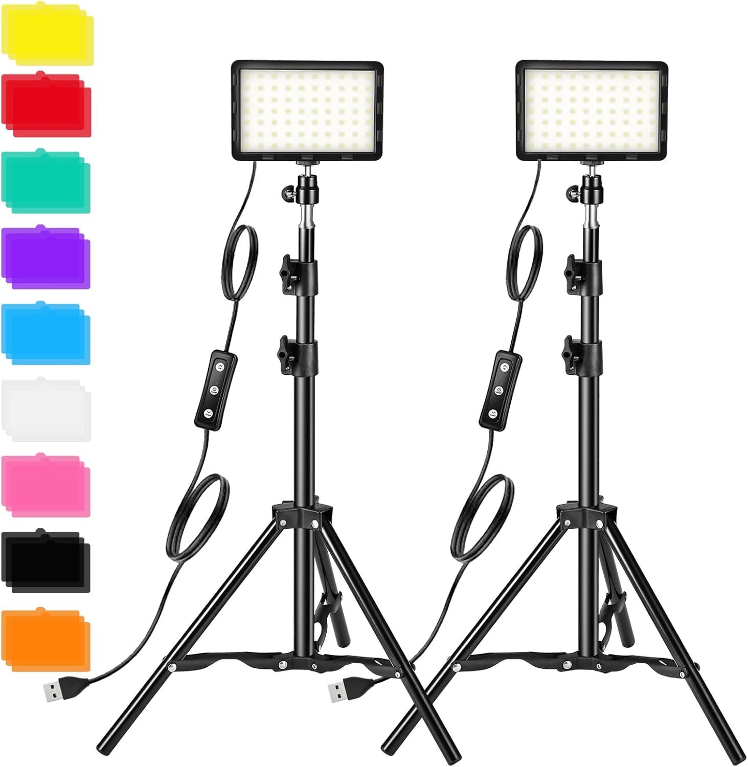 Photography Video Lighting Kit, Led Studio Streaming Lights With 70 Bead... - $44.93