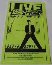 David Bowie Vintage Flyer Sound + Vision Tour 1990 2 Sided Ets Concert Caravan - £7.66 GBP