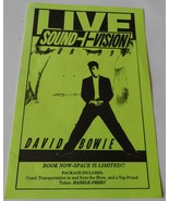 DAVID BOWIE VINTAGE FLYER SOUND + VISION TOUR 1990 2 SIDED ETS CONCERT C... - $13.39 CAD