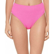 MSRP $58 Dkny Textured High-Waist Bikini Bottom Womens Swimsuit Pink Size XS - £21.86 GBP