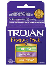 Trojan Pleasure Pack Condoms - Box Of 3 - £9.79 GBP