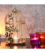 Gold Colour Metal Iron Bird Cage tealight Candle holder - €33,86 EUR