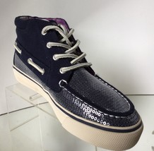 New Sperry TOP-SIDER Betty Navy Jersey Sequin Casual Booties/Sneakers (Size 6 M) - £31.86 GBP