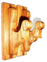 Oak Wooden Wall Mount Gun Rack Hangers Rifle Shotgun Fancy Sword Display... - $29.95