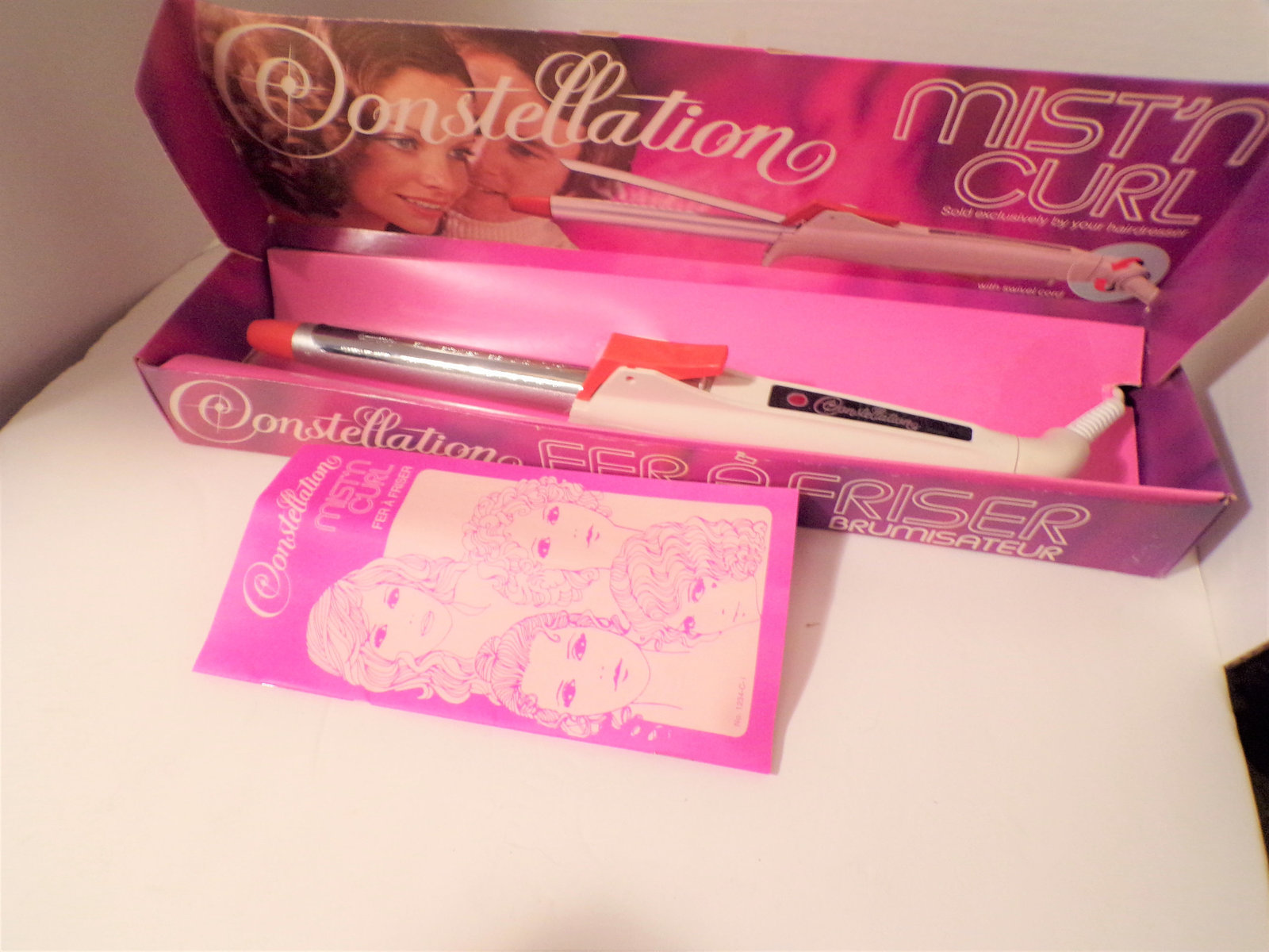 Vintage Steam Mist Curling Iron Deadstock NOS - Straightening & Curling ...