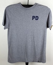Mens Athletic Gray Pd Police Dept. T Shirt Blue Print Arizona Jeans Co. New - £7.55 GBP